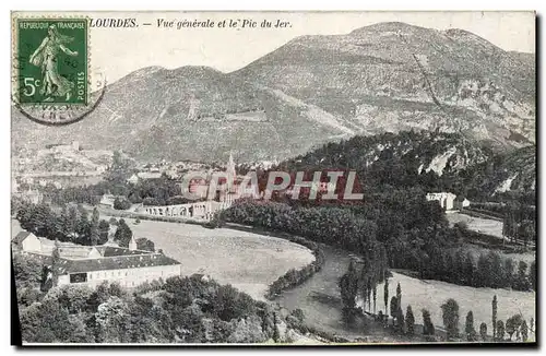 Cartes postales Lourdes Vue Generale et le Pic du Jer