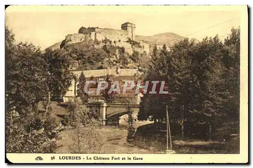 Cartes postales Lourdes Le Chateau Fort et le Gave