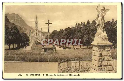 Ansichtskarte AK Lourdes St Michel la Basilique et L&#39Esplanade