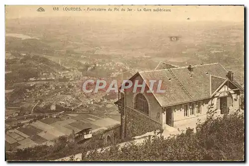 Ansichtskarte AK Lourdes Funiculaire du Pic du Jer La gare superieure