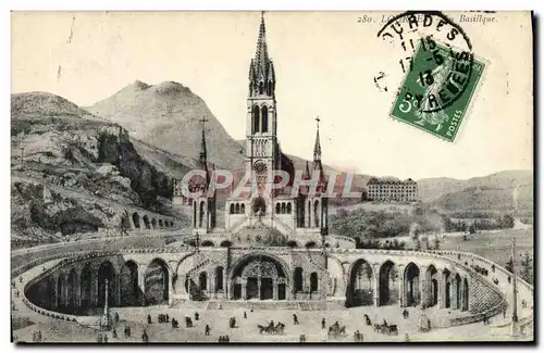 Cartes postales Lourdes La basilique