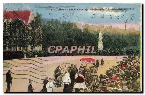 Cartes postales Lourdes Benediction Des Malades et le Tres Saint Sacrement