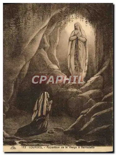 Ansichtskarte AK Lourdes Apparition de la Vierge a Bernadette