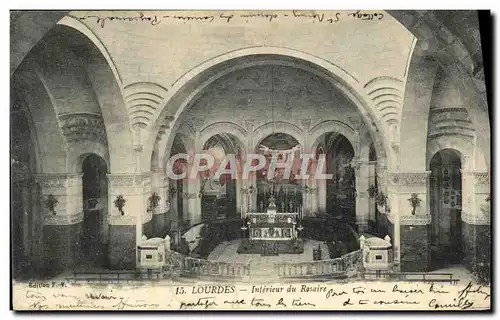 Cartes postales Lourdes Interieur du Rosaire