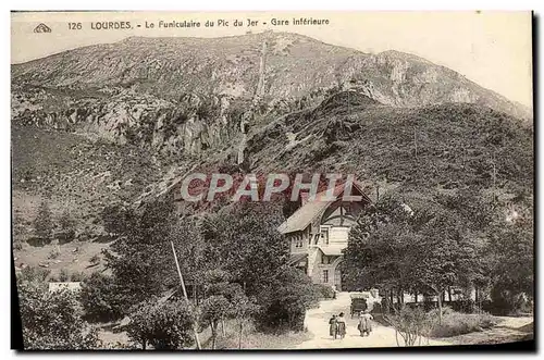 Cartes postales Lourdes Le Funiculaire du Pic du Jer Gare interieure