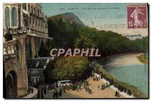 Ansichtskarte AK Lourdes Vue vers les piscines de la Grotte