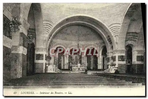 Cartes postales Lourdes Interieur du Rosaire