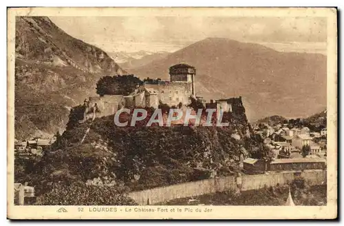 Cartes postales Lourdes La Chateau et le Pic du Jer