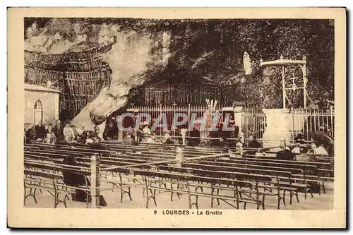 Cartes postales Lourdes La grotte