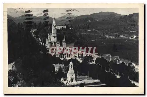 Cartes postales Lourdes La Basilique et la Monument Interalie Vus Du Chateau