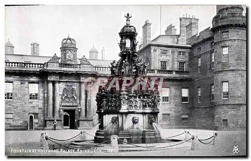 Cartes postales Fountain Holyrood Palace Edinburgh