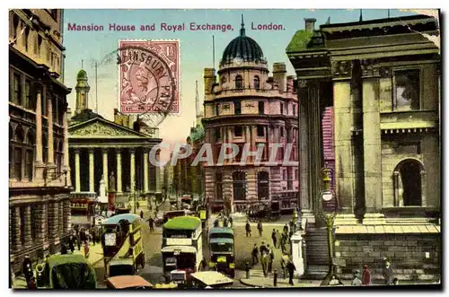 Cartes postales London Mansion House and Royal Exchange