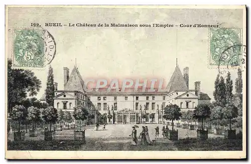 Cartes postales Rueil Le Chateau de la Malmaison sous l&#39Empire Cour d&#39honneur