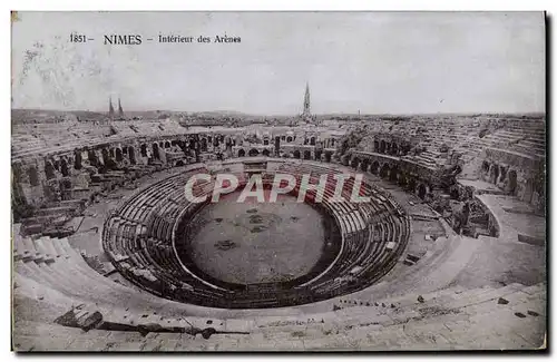 Cartes postales Nimes Interieur des Arenes