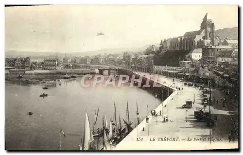 Cartes postales Le Treport Le Port et L&#39Eglise