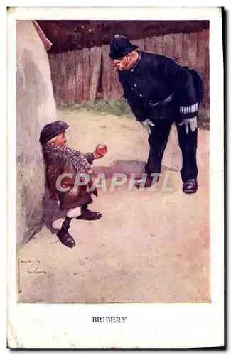 Ansichtskarte AK Bribery Enfant Policier Police