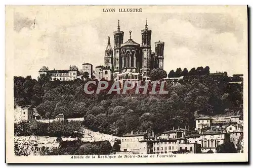 Cartes postales Lyon Abside de la basilique de Notre Dame