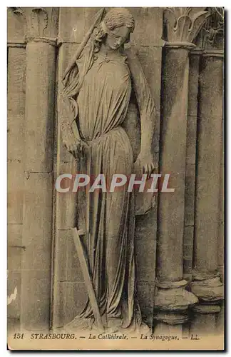 Cartes postales Strasbourg La Cathedrale La Synagogue