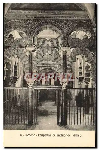 Cartes postales Cordoba Perspectiva del Interior del Mirhab