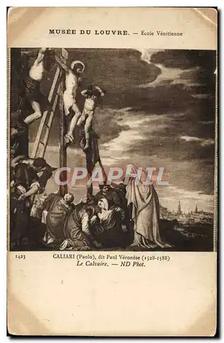 Cartes postales Caliari Dit Paul Veronese Le calvaire Musee du Louvree Paris