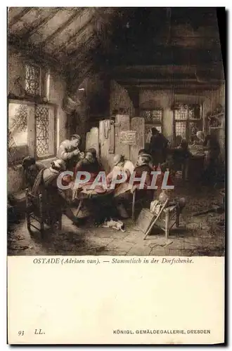 Cartes postales Ostade Stammlisch in der Dorfschenke Dresden