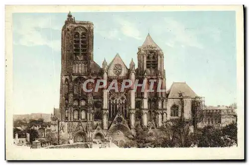 Cartes postales Bourges Focade de la Cathedrale de L'Hotel des Postes