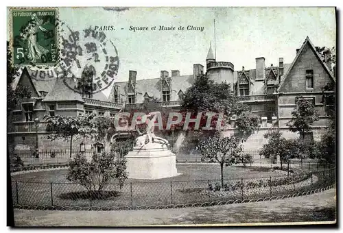 Cartes postales Paris Square et Musee de Cluny