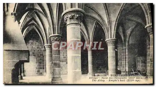 Cartes postales Mont Saint Michel Abbaye Salle Des Chevaliers