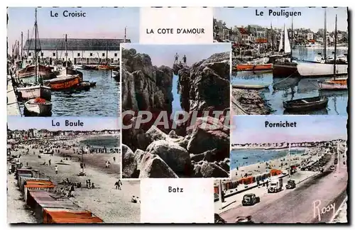 Moderne Karte Le Croisic La Cote D&#39Amour Le Pouliguen Pornichet La Baule Batz
