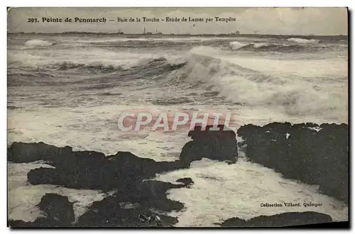 Cartes postales Pointe De Penmarch Baie de la Torche Etude de Lames par tempete