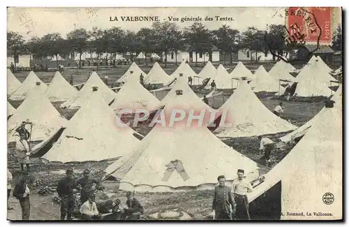 Cartes postales La Valbonne Vue Generale Des Tentes Militaria