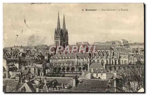 Cartes postales Quimper Vue Generale L'eveche