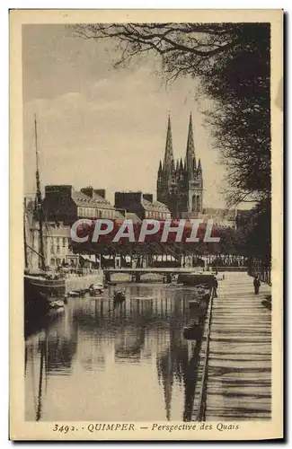 Cartes postales Quimper Perspective Des Quais