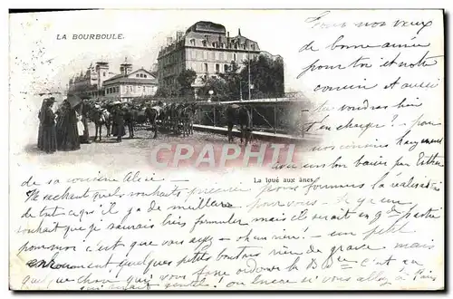 Cartes postales La Bourboule Anes Mules