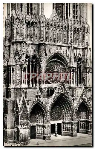 Cartes postales moderne Reims La Cathedrale La facade