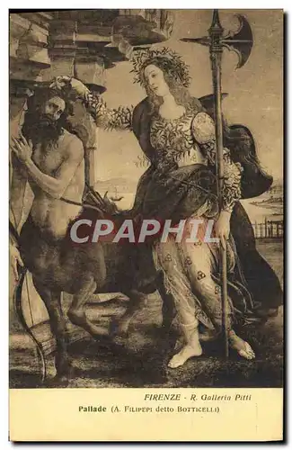 Ansichtskarte AK Firenze Galleria Pitti Pallade Filipepi detto Botticelli