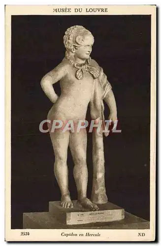 Cartes postales Cupidon en Hercule Musee du Louvre