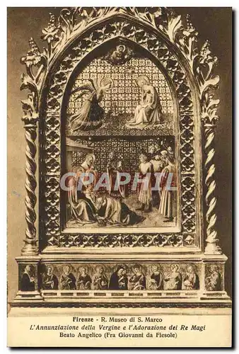 Cartes postales Firenze Museo di S Marco L&#39annunziazione della Vergine e l&#39adorazione dei Re Magi Beato An
