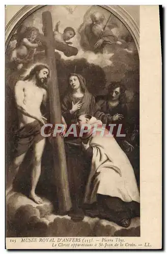 Ansichtskarte AK Musee Royal D&#39Anvers Pierre Thys Le Christ apparaissant a St Jean de la Croix