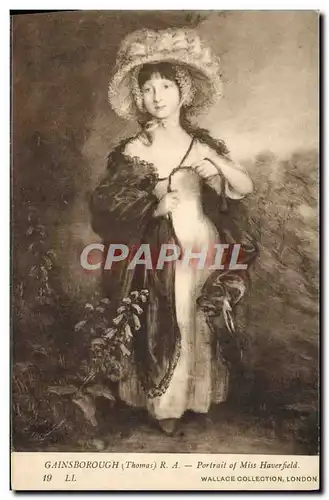 Cartes postales Gainsborough Portrait of Miss Haverfield Wallace Collection London