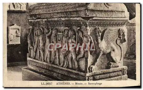 Cartes postales Athenes Musee Sarcophage