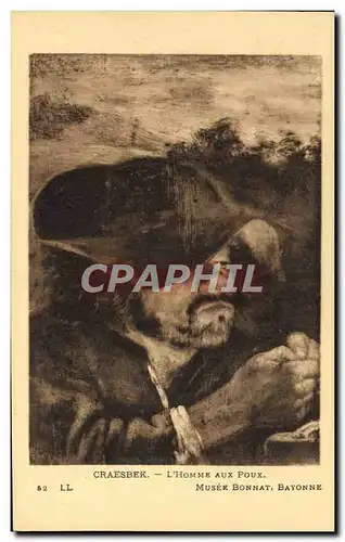 Cartes postales Craesbek L&#39homme Aux Poux Musee Bonnat Bayonne