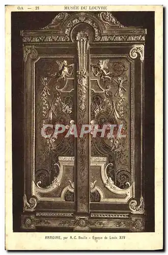 Cartes postales Musee Du Louvre Armoire Par Boulle Louis XIV