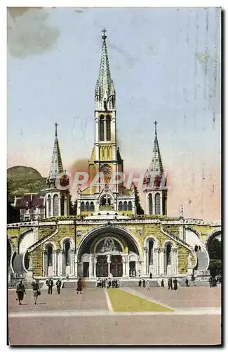 Cartes postales Lourdes Facade De La Basilique