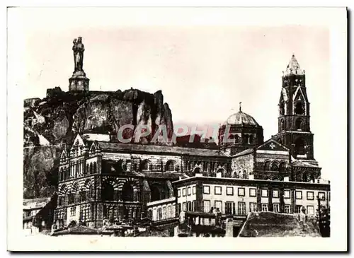 Cartes postales moderne Le Puy Rocher Corneille Et ensemble Cathedrale