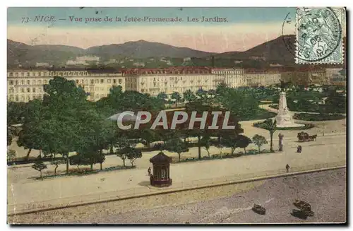 Cartes postales Nice Vue Prise De La Jetee Promenade Les Jardins