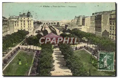 Cartes postales Clichy Place Des Fetes Panorama