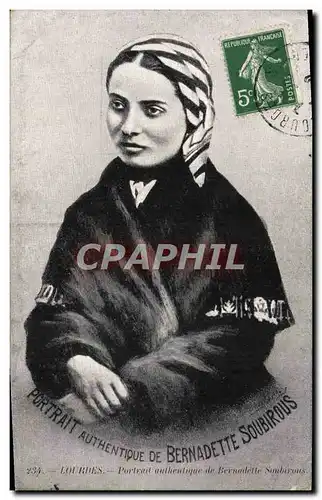 Ansichtskarte AK Portrait Authentique De Bernadette Soubirous Lourdes