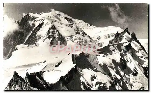 Cartes postales moderne Chamonix Mont Blanc Teleferique De l&#39Aiguille Du Midi Le mont Blanc