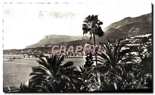 Moderne Karte Menton Vue Generale